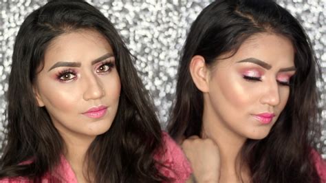Valentines Day Special Pink Eye Makeup Tutorial Indian Beauty Touch