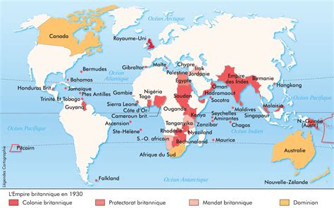 Carte L Empire Britannique Lhistoire Fr