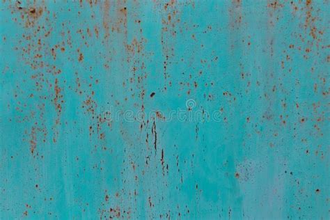 Turquoise Rusty Grunge Metal Texture Photo Background Stock Image