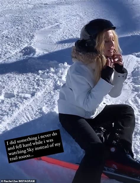 Rachel Zoe Is Spotted In White Fur Coat With Her Son Sky Following His Terrifying Chairlift