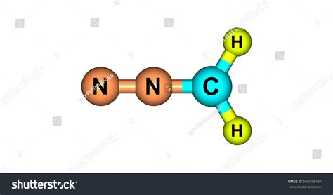 Diazomethane Chemical Compound Ch N Simplest Diazo Stock Illustration