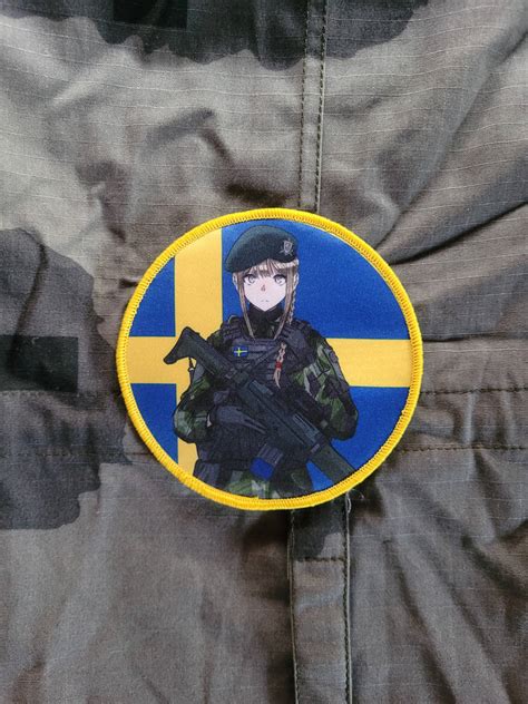 Swedish Army Marine Girl Anime Morale Patch By Feicorp On Deviantart