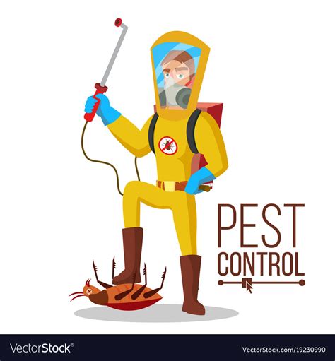 Costs and competency are important. Pest control service sanitation cleaner Royalty Free Vector