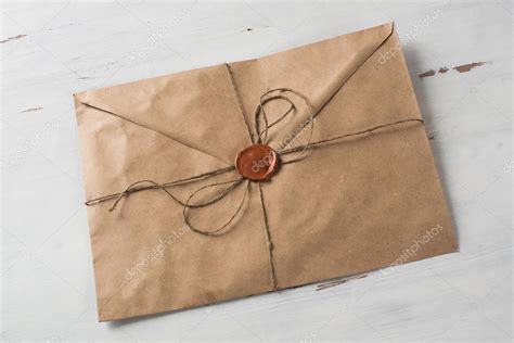 Old Letter Envelope With Wax Seal Stock Photo By ©khakimullin 103119600