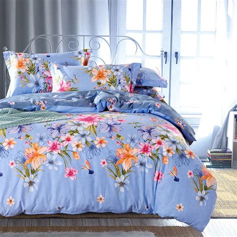 Queen size bed sheets 1800 thread count high quality bed sheet sets, best sheets to buy, luxury linens, free shipping, highest quality. Country Style Floral Print Bedding Set Queen & King Size ...
