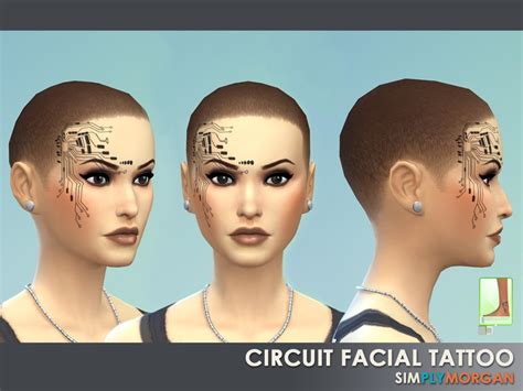 The Sims Resource Circuit Facial Tattoo Female