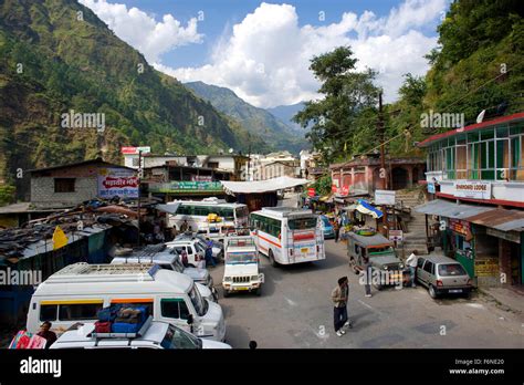 Pipalkoti Town En Route Badrinath Uttarakhand India Asia Stock