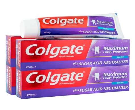 4 X Colgate Maximum Cavity Protection Toothpaste Clean Mint 190g