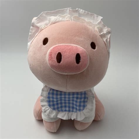 Miniso Sitting Piglet Pig Plush Toy With Hoodie Beecowdinosaurrabbit