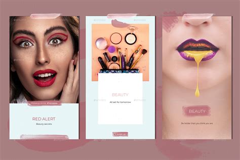 Beauty Makeup Instagram Story Vol1 Web Elements Graphicriver