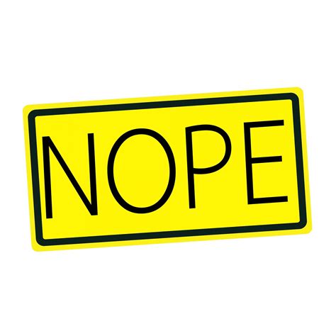 Nope Black Stamp Text On Yellow Free Stock Photo Public Domain Pictures