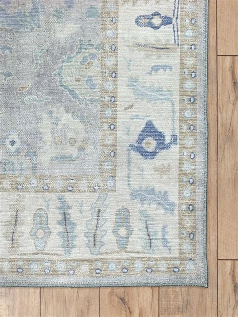 Gray Modern Oushak Rug Shades Of Soft Grey Vintage Pastel Etsy