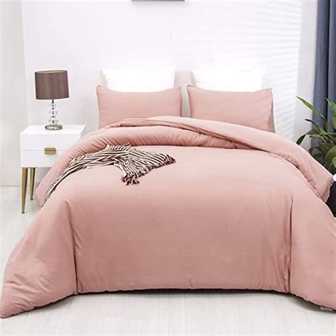 Luxlovery Blush Pink Comforter Set King Dusty Pink Bedding