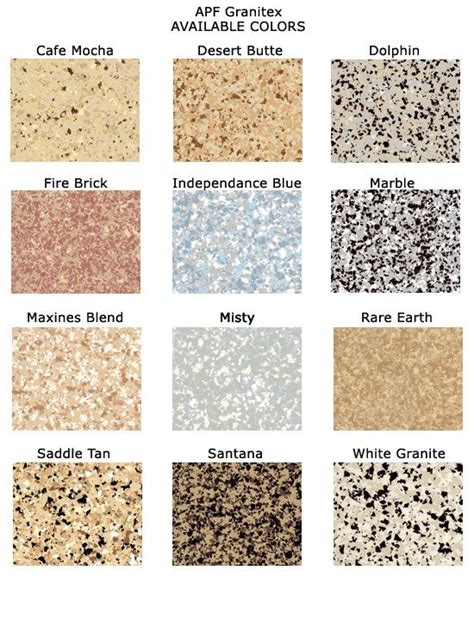 Epoxy Floor Color Chart Any Plans