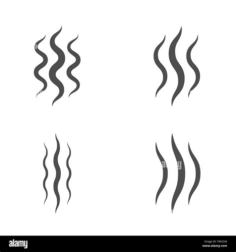 Smoke Steam Icon Set Isolated Vector Illustration Stock Vector Image
