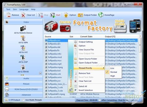 The description of video format factory app. FormatFactory - latest version 2018 free download