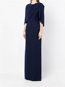  Packham Cape Design Sleeve Gown Farfetch