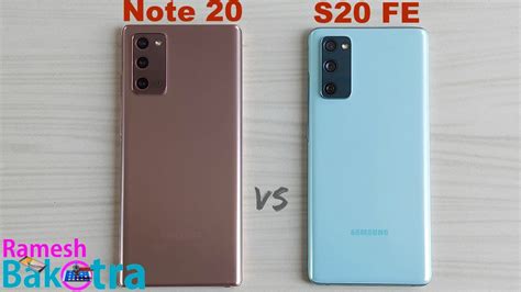Samsung Galaxy Note 20 Vs Galaxy S20 Fe Speedtest And Camera Comparison