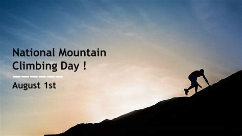 Majestic National Mountain Climbing Day Powerpoint Template