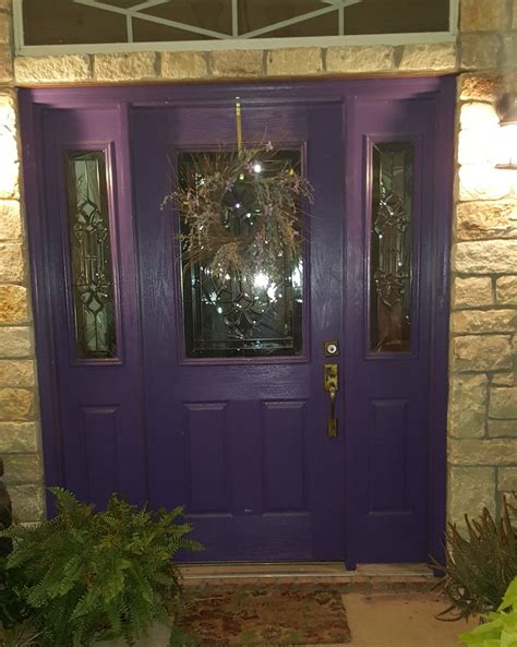 Purple Front Door Is Beautiful Purple Front Doors Front Door Doors