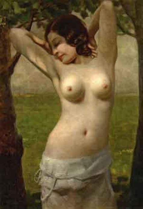 Nude Between Trees Painting Hans Hassenteufel Oil Paintings