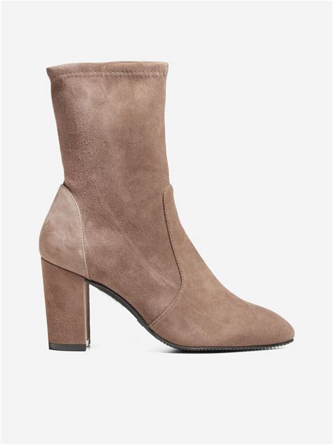 Stuart Weitzman Yuliana Suede Ankle Boots In Brown Lyst