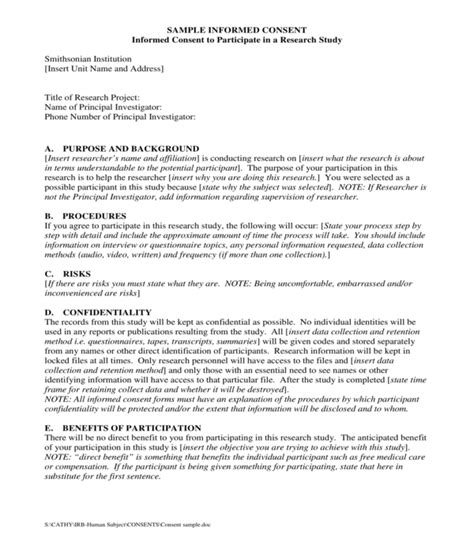 Free 8 Research Informed Consent Forms In Pdf Ms Word