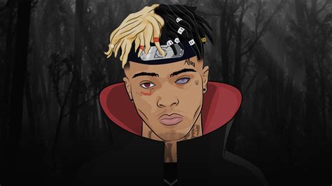 1920x1080 1920x1080 Xxxtentacion Dyed Hair Naruto Shippuuden Forest Naruto Akatsuki Wallpaper