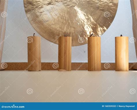 Koshi Chimes And Gong Sound Healing Instrument For Ceremony Stock Photo