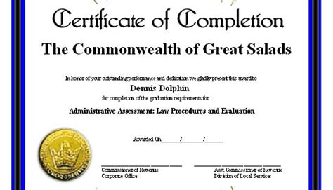 Printable Drug Rehab Completion Certificate