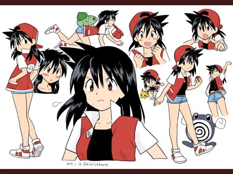 Genderbent Red From Pokemon Gen 1 By Goldendoctor On Deviantart