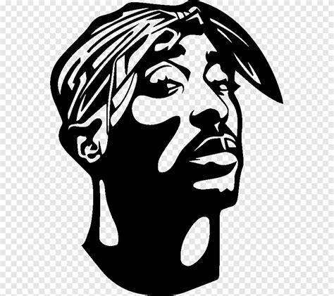 Sticker Wall Decal Paper Rapper Tupac Face Logo Png Outline
