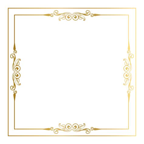 Gold Frame Border Vector Art Png Gold Border Frame Png Element Gold
