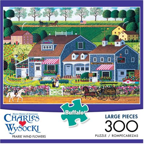 Charles Wysocki Prairie Wind Flowers Large Piece Puzzle 300 Pieces