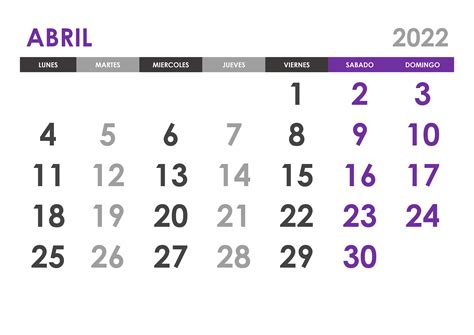 Calendario Escolar De Abril 2022