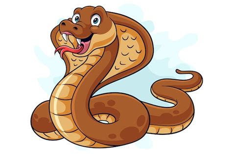 Serpiente Cobra Real De Dibujos Animados Sobre Fondo Blanco Sexiz Pix
