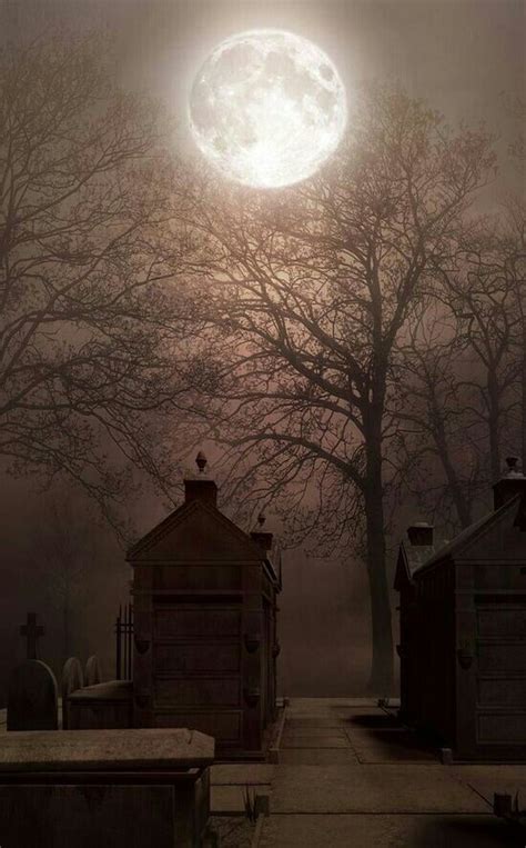 Cemetery Cemeteries And Tombstones Moon Moon Shadow Beautiful Moon