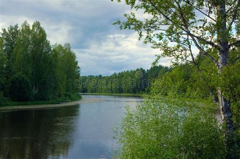 Scenic Forest And River Stock Image Image Of Cloudscape 15517893