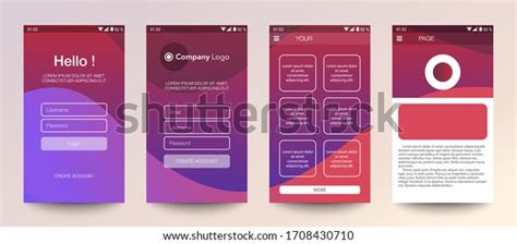 Design Of Mobile App Ui Ux Gui Set Of User Registration Screens
