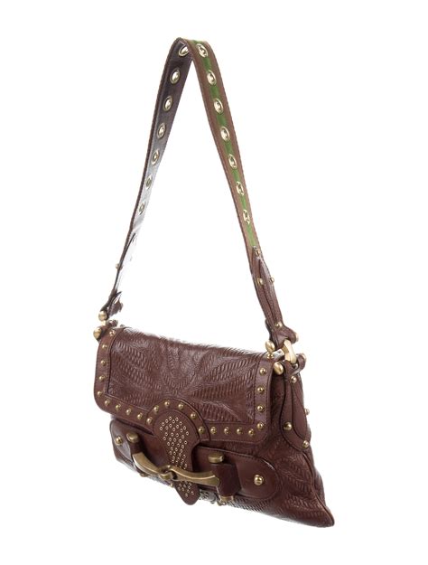 Gucci Studded Pelham Flap Bag Handbags Guc156142 The Realreal