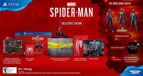 Marvels Spider Man Collectors Edition Sony Playstation 4