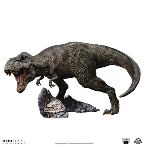 Jul228342 Jurassic World T Rex Icons Statue Previews World