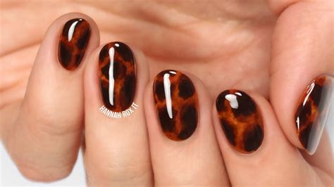 Tortoise Shell Nail Art Without Gel Youtube