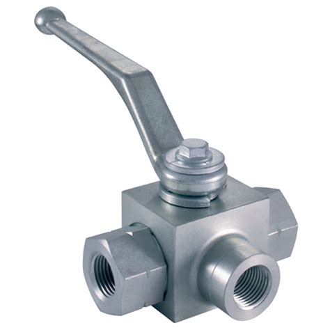 Lha Hydraulic Ball Valve 3 Way T Ported 12 Bspp Length 83mm 500