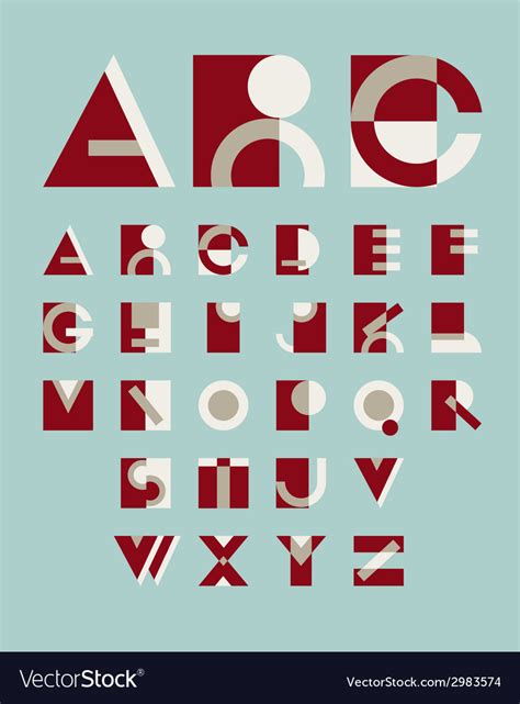 Original Geometric Alphabet Royalty Free Vector Image