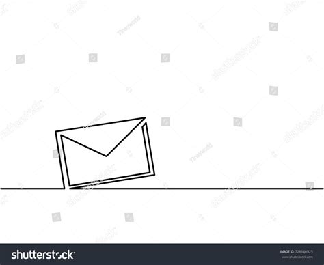 one continuous line drawing email icon stock vector royalty free 728646925 shutterstock