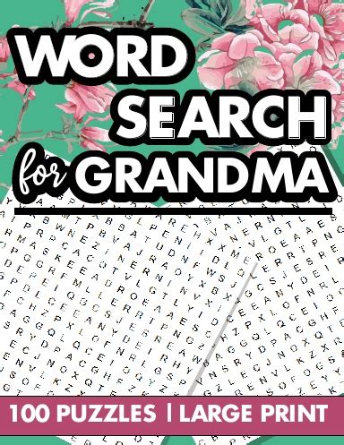 Word Search For Grandma Puzzles Large Print Word Search Puzzles For Seniors And Adults