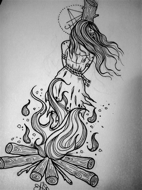 Aggregate More Than 66 Burning Witch Tattoo Incdgdbentre