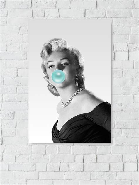 Marilyn Monroe Poster Bubble Gum Wall Art Lady Monroe Print Etsy