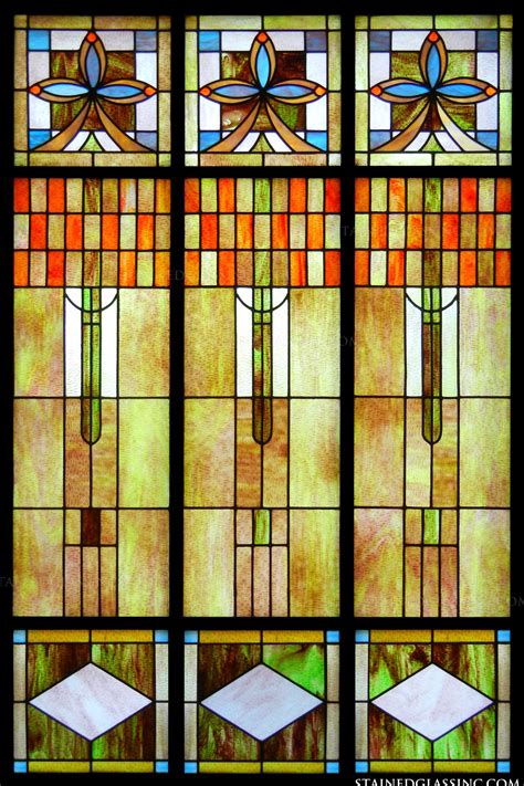 art deco stained glass stained glass window